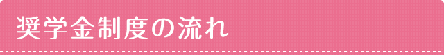 奨学金制度の流れ