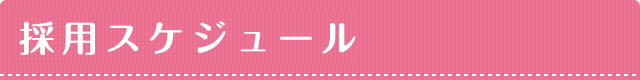採用スケジュール